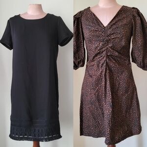 Lot 2 Short Sleeve Dresses Universal Thread 100% Cotton + Cynthia Rowley 8